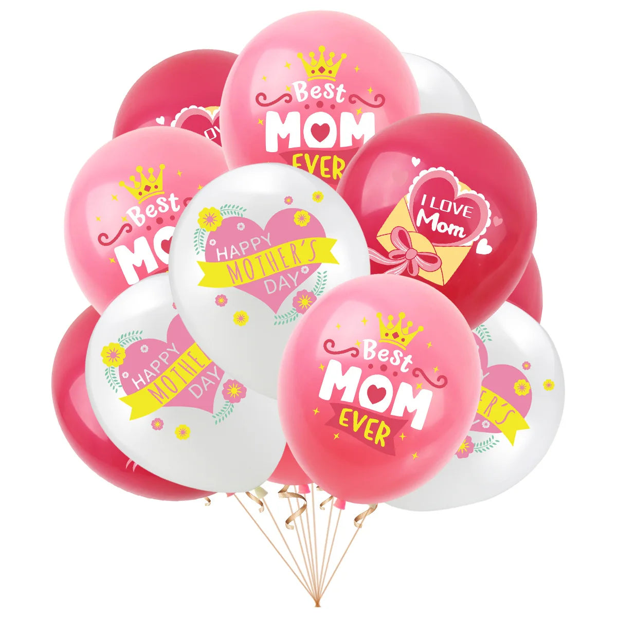 Balões Feliz Dia das Mães 10 peças feliz dia das mães balões de festa temático da mãe