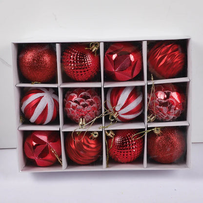 Bola de Natal 1 caixa de bolas de glitter, ecológicas, à prova d'água, de PVC, decorativas