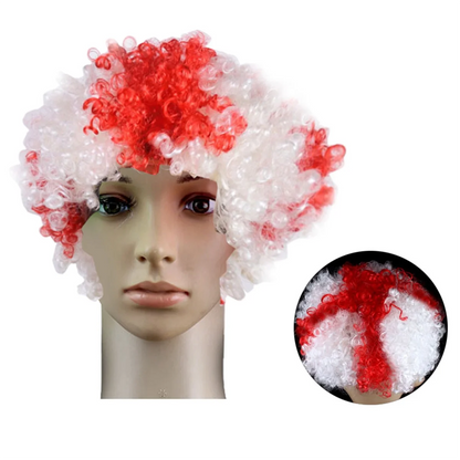 Peruca Copa do Mundo para torcedores de futebol, inspirada na Copa do Mundo, Peruca