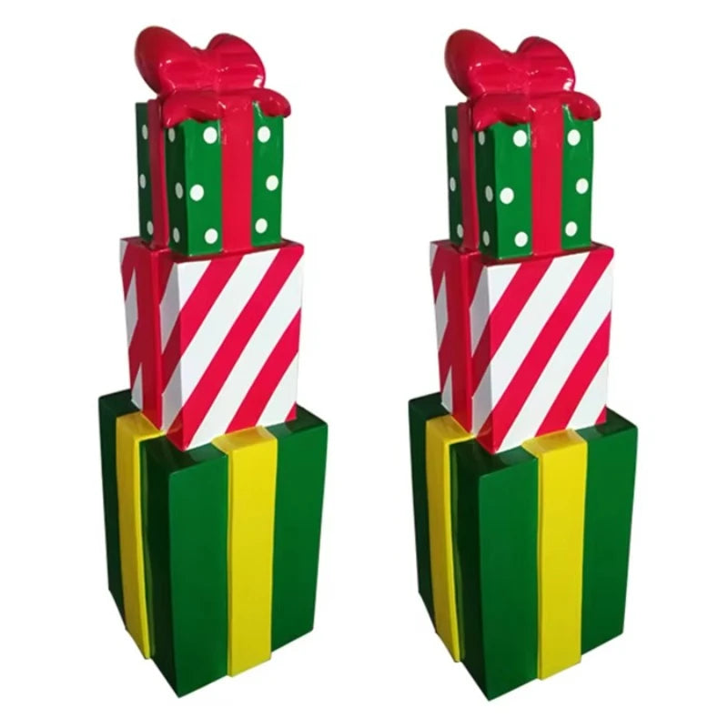 Torre de Presentes Natal para Shopping Center e Caixas Presente Natal Gigantes Decoração