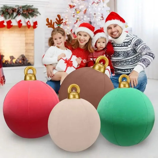 Bola Natal Inflável para Shopping Center e Bolas Natalinas Coloridas Cenários Fotográficos
