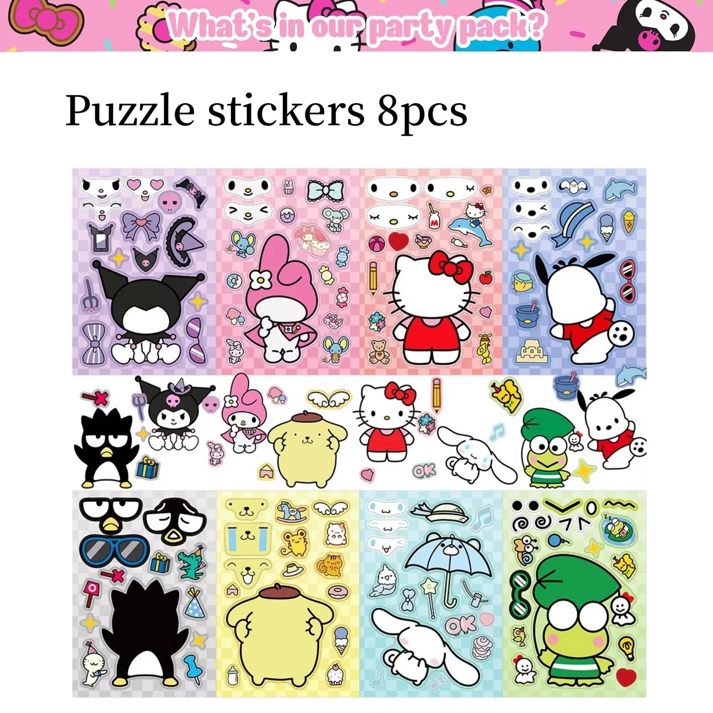Kit de hello kitty para decoração de festa de aniversário de Kitt - 217 peças, incluindo top
