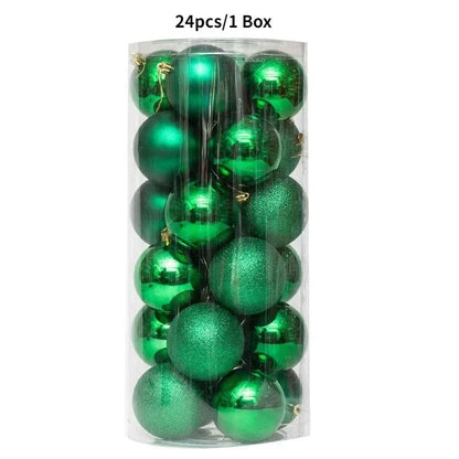 Bolas de natal Ornamentos de árvore de Natal de 3 mm de 36 quilates, grandes ornamentos