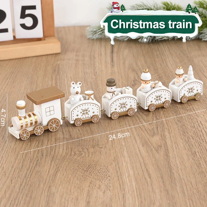 Trenzinho de Natal de Madeira Enfeite Decorativo de Mesa Mdf 25cm