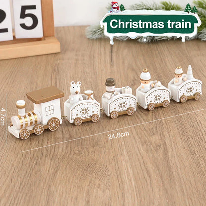 Trenzinho de Natal de Madeira Enfeite Decorativo de Mesa Mdf 25cm