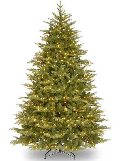 Árvore de Natal artificial PE e PVC, árvore de neve artificial com agulha intensiva suporte