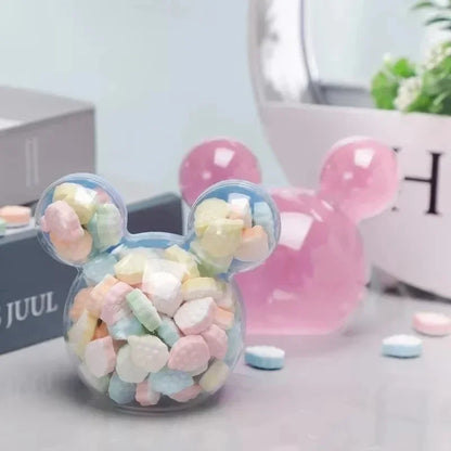 Caixa de Doces 24 peças de plástico Mickey Head Mouse caixa doces caixa  (24 peças rosa)