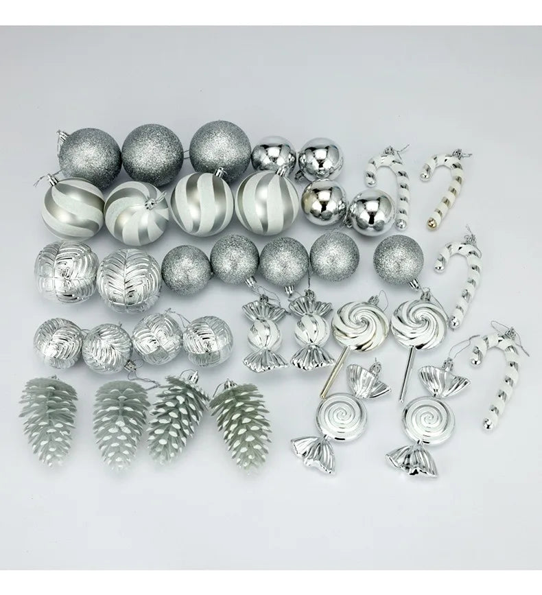 Bola de natal 36 peças enfeites de bola de Natal em formato especial, decoração de festa