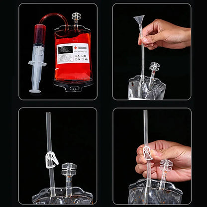 Sacos Sangue Halloween 10 Peças Saco de Sangue Halloween Sacos Sangue Reutilizáveis