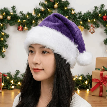 Gorro de Natal Colorido Touca Papai Noel Santa Mamãe Noel, Kit Gorros de Papai Noel