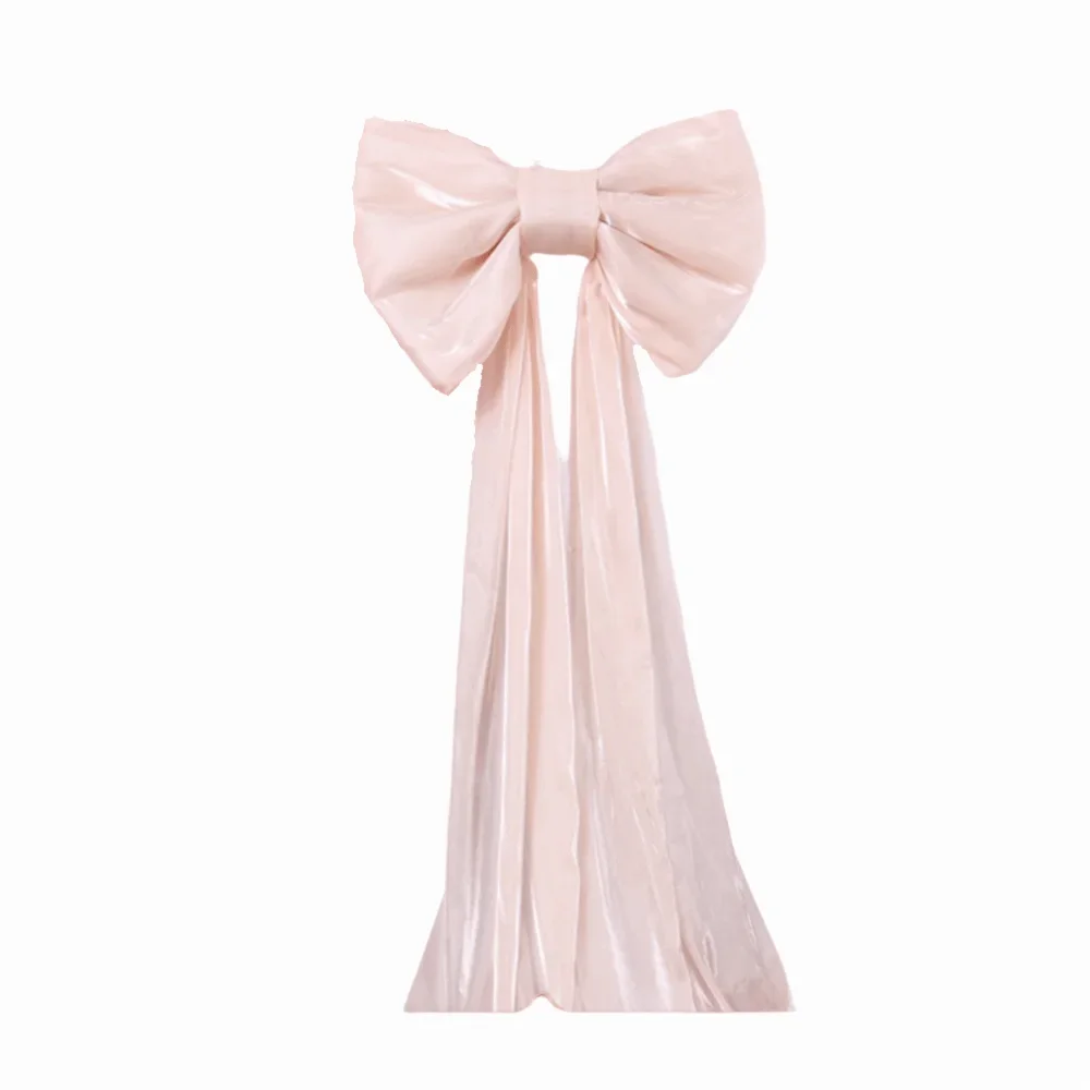 Laços grandes de banco de casamento caudas longas 50 x 38 cm, decorações corredor