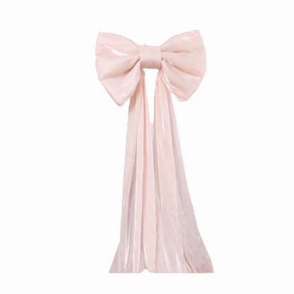 Laços grandes de banco de casamento caudas longas 50 x 38 cm, decorações corredor