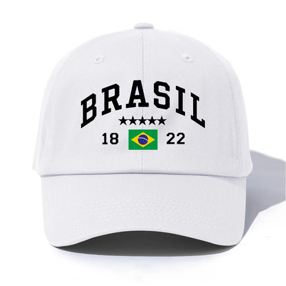Boné Brasil com Bordado, Futebol, Unissex, Ajustável Obs.: Colorido