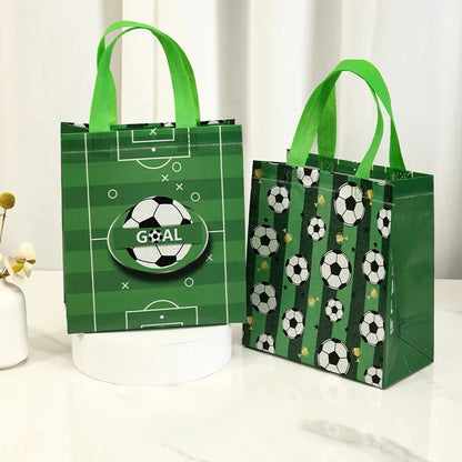 Bolsas Copa do Mundo De Tecido Não Tecido Com Tema De Futebol, 4 Peças, Multiuso