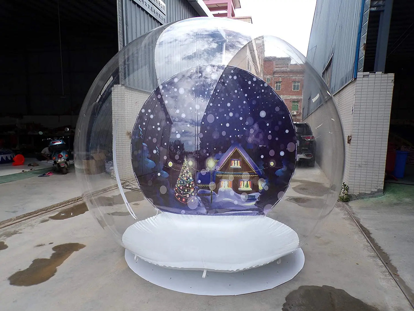 Bola de Natal Inflável de Dimensões 3m*4m*5m Bola Gigante de Natal Decorada em PVC