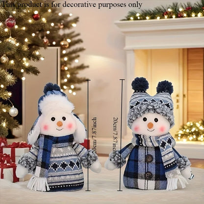 Boneca de boneco de neve de natal com chapéu decoração foto prop, presente crianças