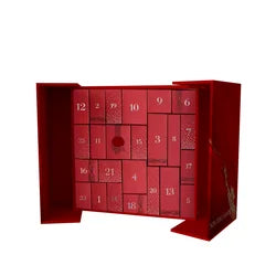 Caixas Calendário Advento Natalino 3d (Vinho) Caixa de adivinhação de grade de contagem