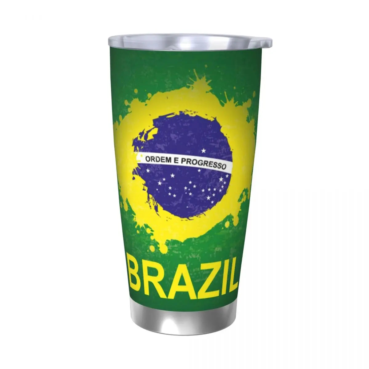 Caneca de copa do mundo café isolada com bandeira do Brasil copo volta às aulas 590 ml
