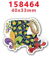 Plaquinha de Carnaval Decoração Plaquinhas De Carnaval Kit 10 Unidades P/enfeitar