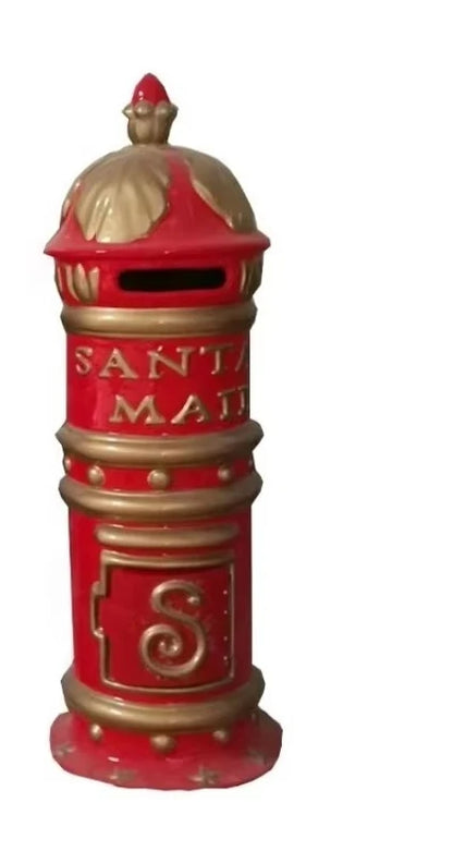 Caixa de Correio Decorativa de Papai Noel Feita de Ferro Adicionando Natalino Shopping