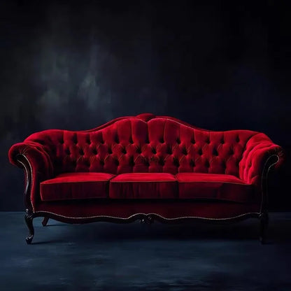 Trono Sofá de Estilo Barroco/Vitoriano e Trono Decorativo Vermelho para Shopping Centers