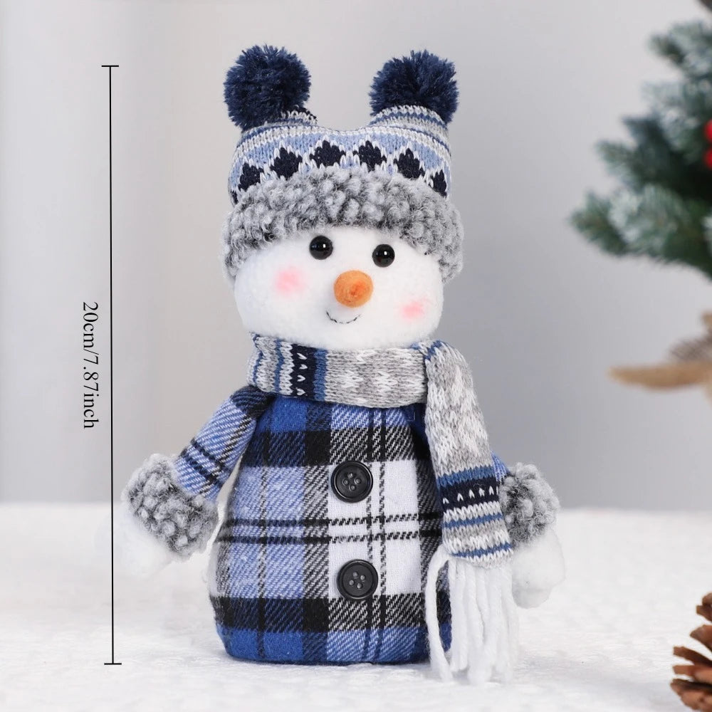 Boneca de boneco de neve de natal com chapéu decoração foto prop, presente crianças