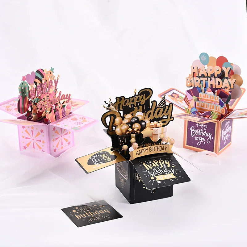 Cartão pop-up floral 3D "Dia das Mães" com envelope – Para aniversários, agradecimento