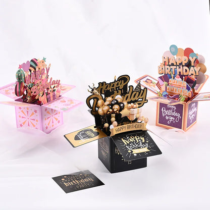 Cartão pop-up floral 3D "Dia das Mães" com envelope – Para aniversários, agradecimento