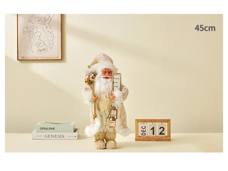 Boneco Papai Noel decoração de papai Noel em pé figura de papai Noel, 45cm