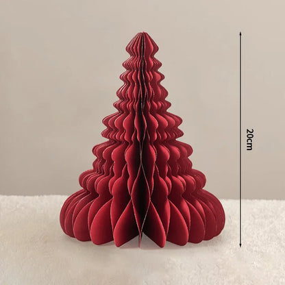 Árvores de Natal de papel, Árvore de papel de favo de mel de Natal Enfeite de árvore papel