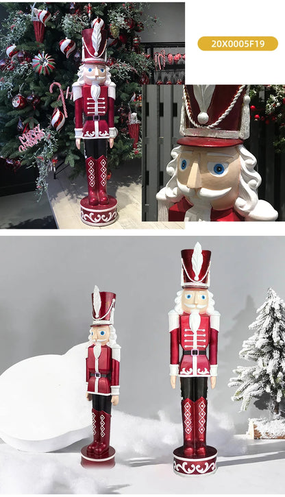 Quebra-nozes Estatueta Estátua Shopping 22.5*21/4*94 CM" Auto Resina Decoração Natal