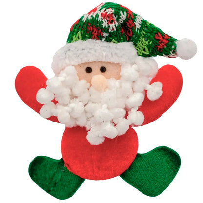 Enfeite Árvore Natal Pendente Papai Noel Xadrez 1 Peça 16cm Ornamento Papai Noel Natalino