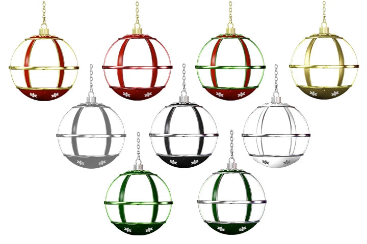Globo de Neve Suspenso Musical com LED Também Conhecido como Bola de Natal Gigante com Papai Noel