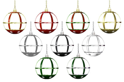 Globo de Neve Suspenso Musical com LED Também Conhecido como Bola de Natal Gigante com Papai Noel
