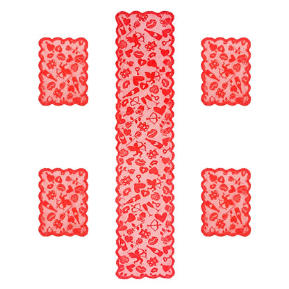 Toalha de mesa para o dia dos namorados, 183x133cm, decoração dia dos namorados