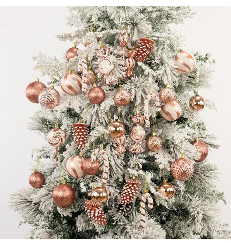 Bola de natal 36 peças enfeites de bola de Natal em formato especial, decoração de festa