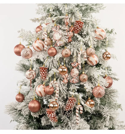 Bola de natal 36 peças enfeites de bola de Natal em formato especial, decoração de festa