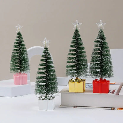 Árvore de Natal Pequena com Luz Multicolorida Conjunto de 3 Luzes LED Coloridas Natal