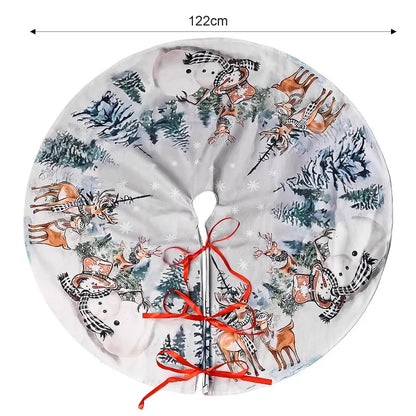 Saia para árvore de Natal, 75 até 122 cm, boneco de neve, rena, floco de neve, saia clássica