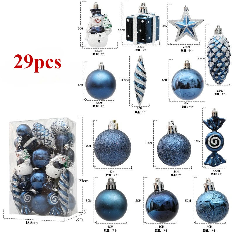 Bolas de natal Enfeites de Natal colorido inquebráveis, 50 peças, plástico, pendurar, Natal