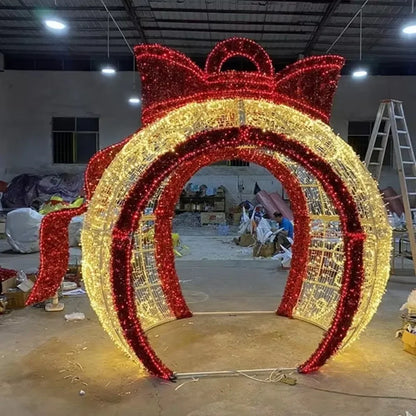 Bola de Natal  Shopping Grande LED Exterior Metal Decorativa Arco decorativo de Natal 3m