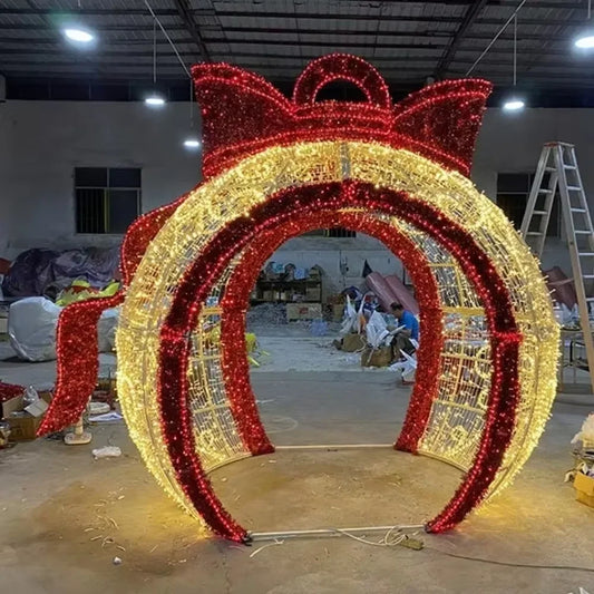 Bola de Natal  Shopping Grande LED Exterior Metal Decorativa Arco decorativo de Natal 3m