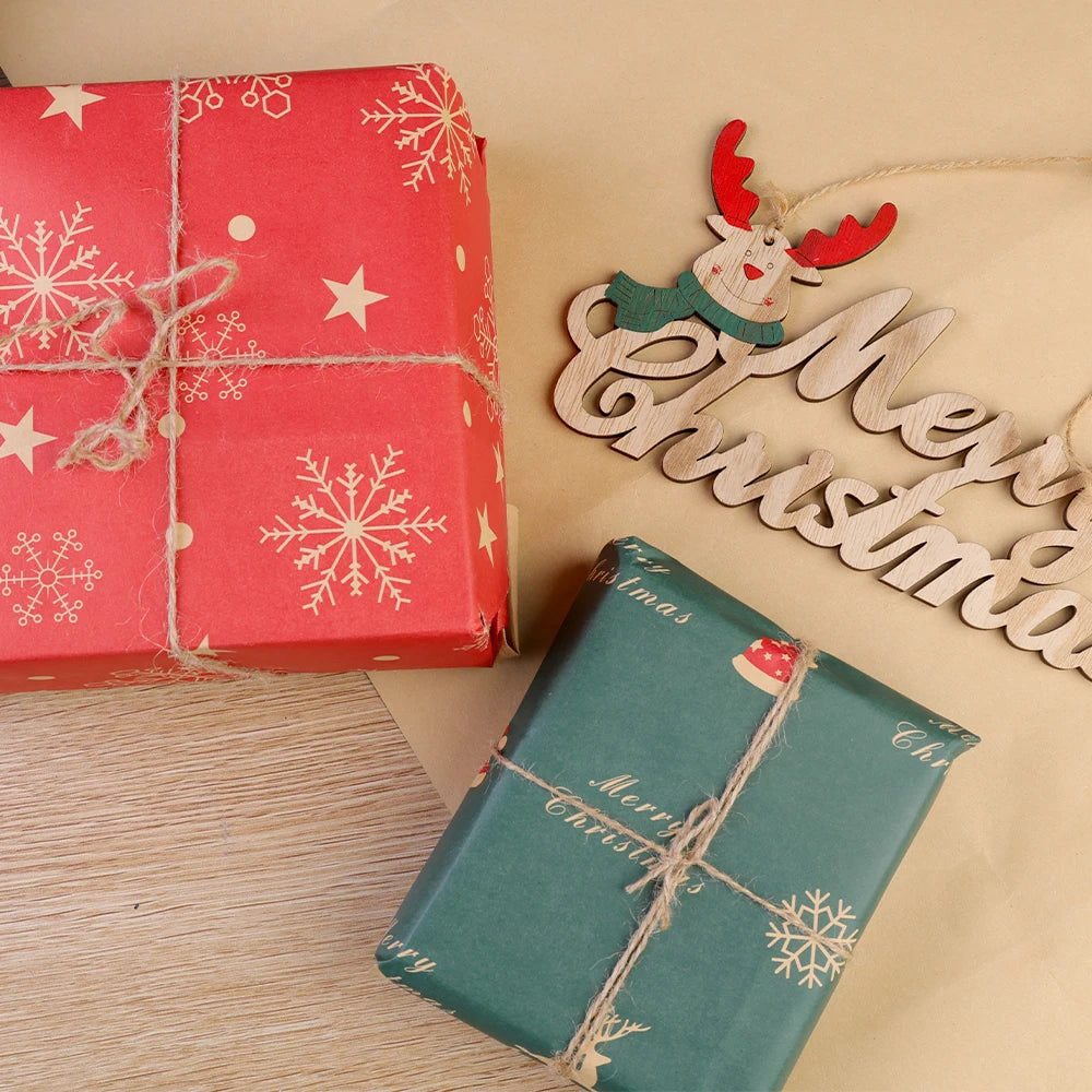 Papel Kraft de Elementos de Natal/de Embrulho de Caixa de Presente Suprimentos Festas
