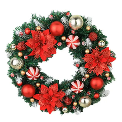 Guirlanda de Natal grande, Guirlanda de Natal ao ar livre - Guirlanda de Natal iluminada