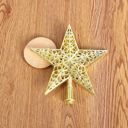 Estrela de Natal Topo de árvore de estrela decoração de cinco pontas aa árvore de natal top