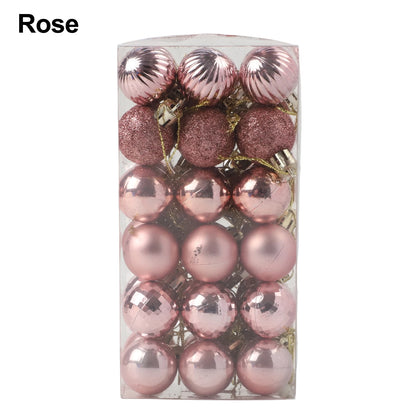 Bola de Natal 17.5cm*8.5cm*6cm Pacote 36 Enfeites Natal Decorações Bola Inquebráveis