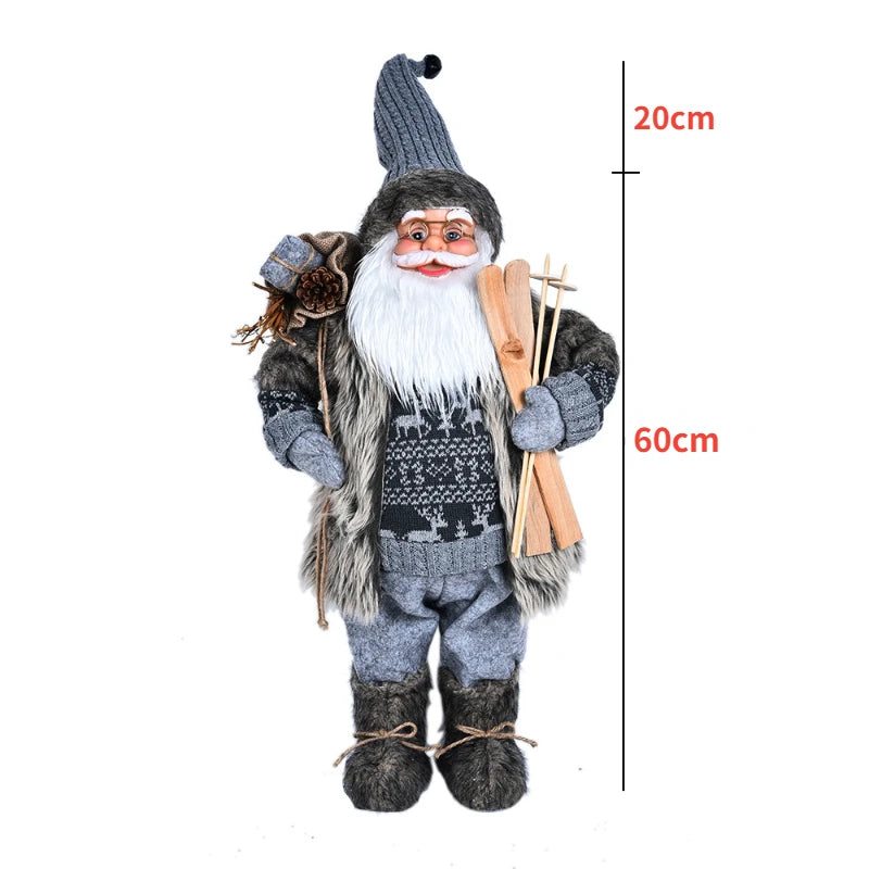 Papai Noel Grande Estatueta de Papai Noel Boneco de Papai Noel Estátua Ornamento Figura