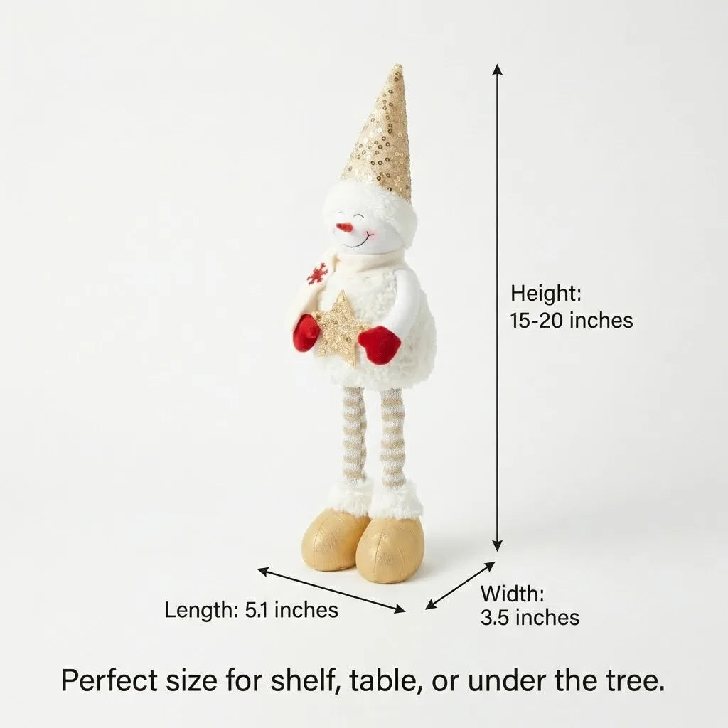 Boneco de Natal Genérica Estatueta Decoração de Natal Retrátil Novidade Esticável