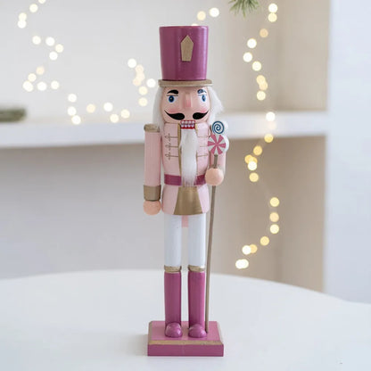 Quebra-nozes de Natal Enfeite de soldado de nogueira colorido de 25 cm, decoração Natal