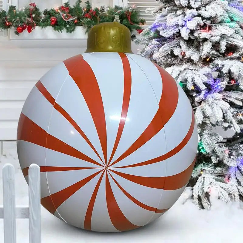 Bola inflável gigante de Natal - 60cm  decoração de casa jardim ao ar livre